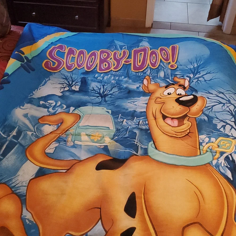 Vintage ? Scooby Doo & Shaggy Twin Bed Comforter Quilted & Reversible USA Kids